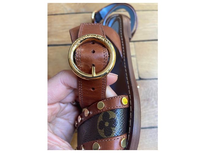 Sandali Louis Vuitton 37 Cammello - vista 4