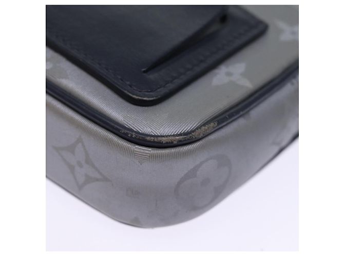 LOUIS VUITTON Monogram Satellite Alpha Clutch Bag Silver M44171 LV Auth 76789 Silvery - view 14