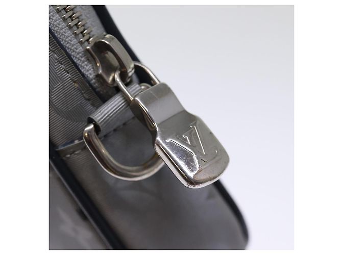 LOUIS VUITTON Monogram Satellite Alpha Clutch Bag Silver M44171 LV Auth 76789 Silvery - view 17