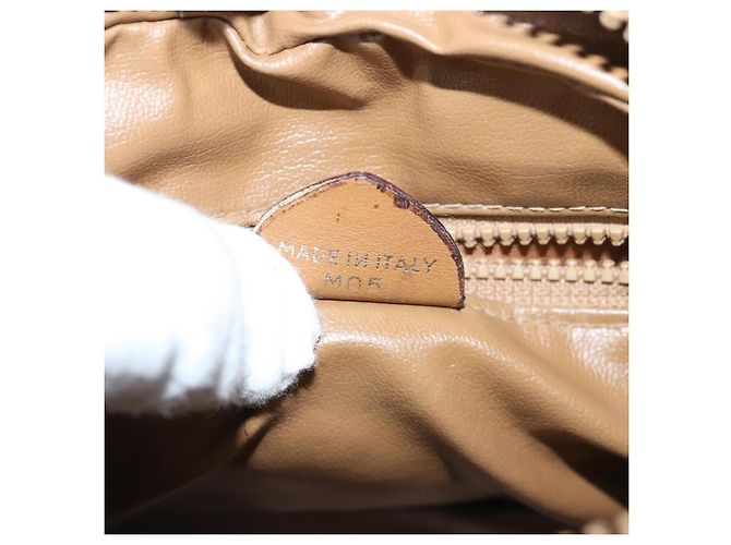 Céline CELINE Macadam Canvas Umhängetasche Canvas Beige Auth 76085 - Ansicht 12