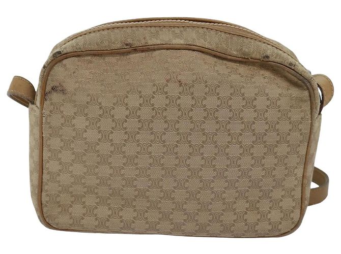 Céline CELINE Macadam Canvas Umhängetasche Canvas Beige Auth 76085 - Ansicht 2