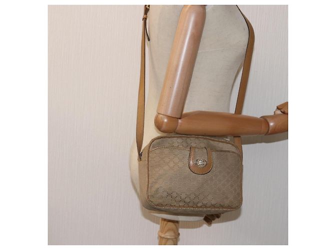 Céline CELINE Macadam Canvas Umhängetasche Canvas Beige Auth 76085 - Ansicht 22