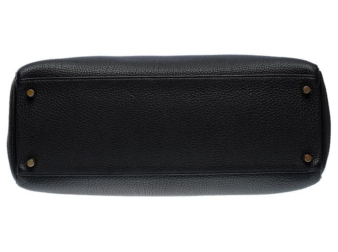Hermès Sac HERMES Kelly 35 en Cuir Noir - 101952 - vue 10