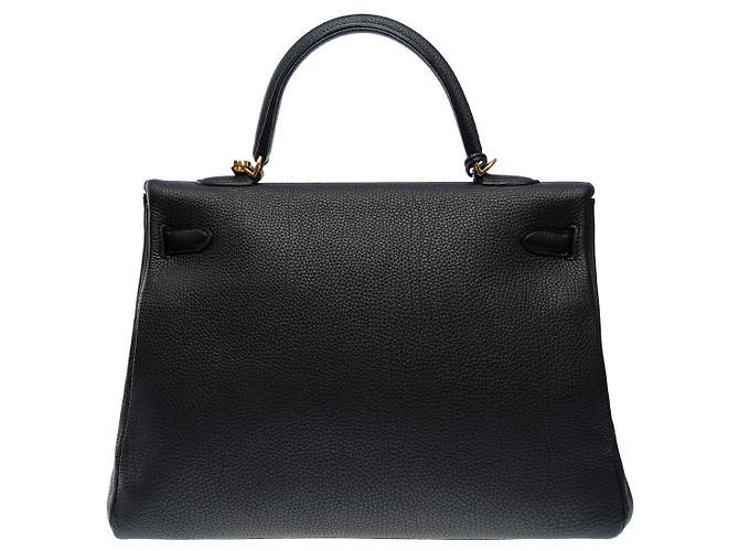 Hermès Sac HERMES Kelly 35 en Cuir Noir - 101952 - vue 3