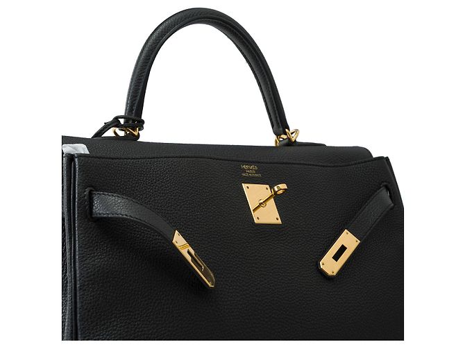 Hermès Sac HERMES Kelly 35 en Cuir Noir - 101952 - vue 6