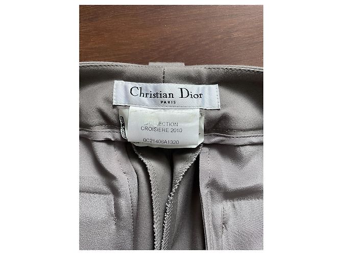 Pantalones Flare Dior de Gabardina de Algodón Gris - vista 3