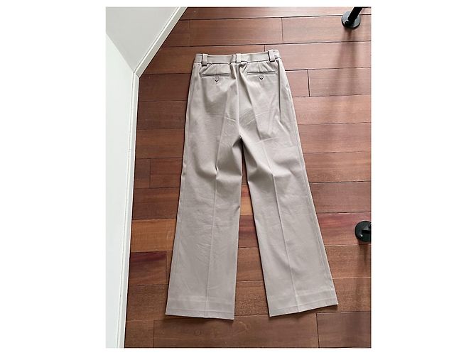 Pantalones Flare Dior de Gabardina de Algodón Gris - vista 5