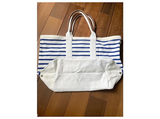 Borsa tote Ralph Lauren Denim & Supply in cotone bianco e blu - vista 6