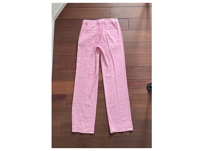 Autre Marque Pantalones Gant de lino rosa - vista 3
