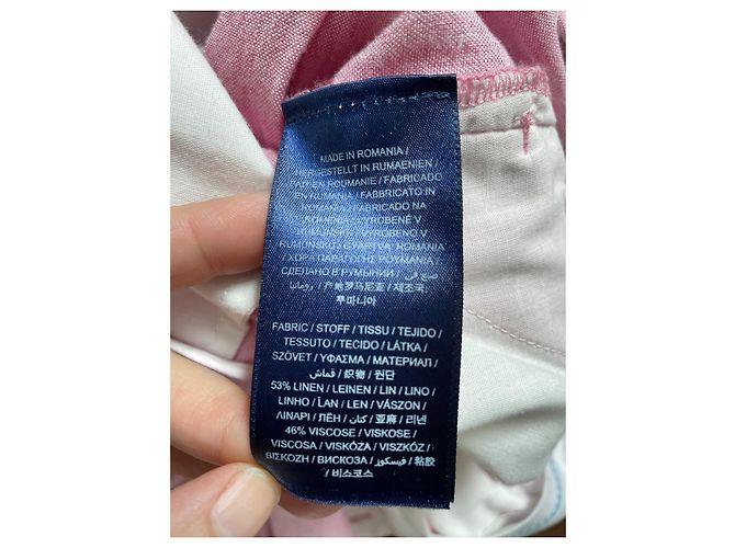 Autre Marque Pantalones Gant de lino rosa - vista 5