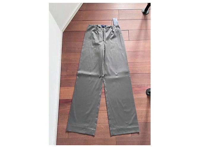 Pantalones Piazza Sempione de algodón gris - vista 2