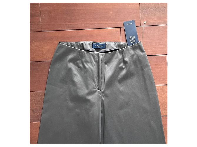Pantalones Piazza Sempione de algodón gris - vista 3