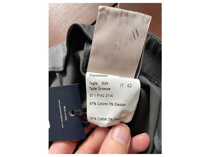 Pantalones Piazza Sempione de algodón gris - vista 5