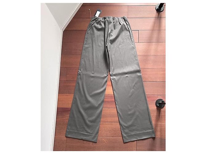 Pantalones Piazza Sempione de algodón gris - vista 7