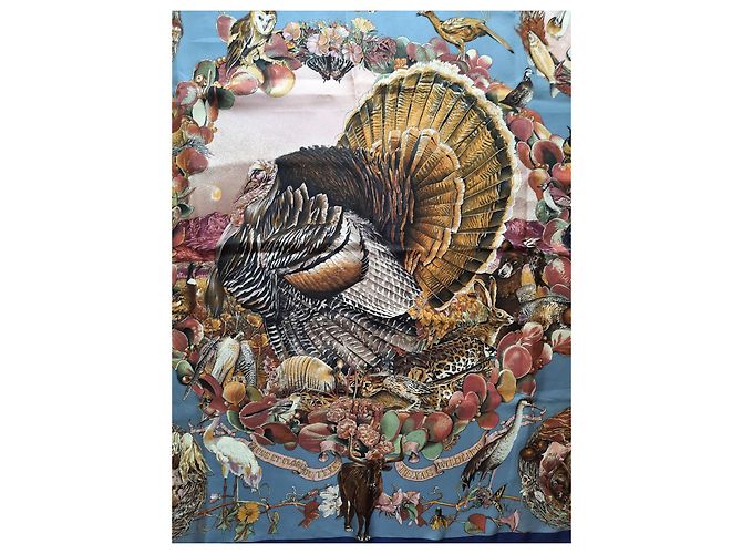 Hermès Carré/Foulard intitolato "Fauna e Flora del Texas" di Olivier Kermit Multicolore - vista 2