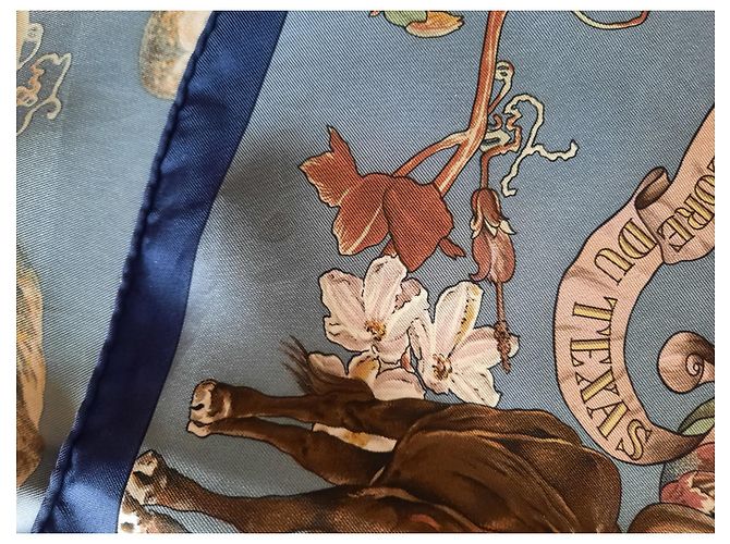 Hermès Carré/Foulard intitolato "Fauna e Flora del Texas" di Olivier Kermit Multicolore - vista 3