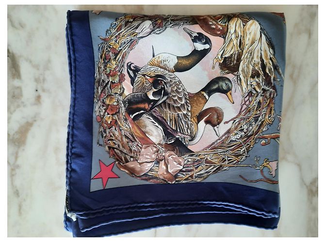 Hermès Carré/Foulard intitolato "Fauna e Flora del Texas" di Olivier Kermit Multicolore - vista 4