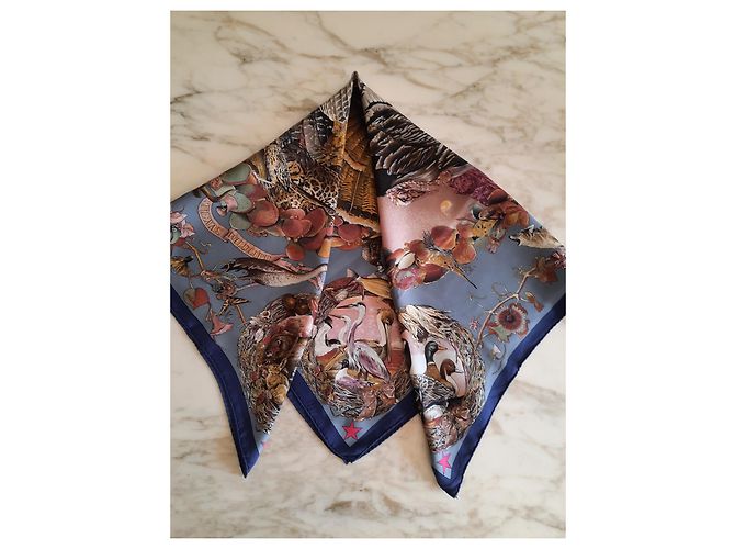 Hermès Carré/Foulard intitolato "Fauna e Flora del Texas" di Olivier Kermit Multicolore - vista 5