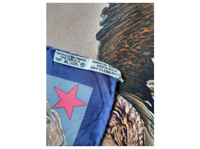 Hermès Carré/Foulard intitolato "Fauna e Flora del Texas" di Olivier Kermit Multicolore - vista 8