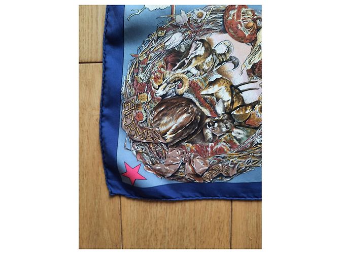 Hermès Carré/Foulard intitolato "Fauna e Flora del Texas" di Olivier Kermit Multicolore - vista 9