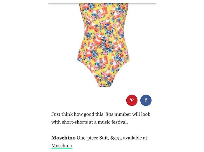 Costume intero Moschino Multicolore - vista 8