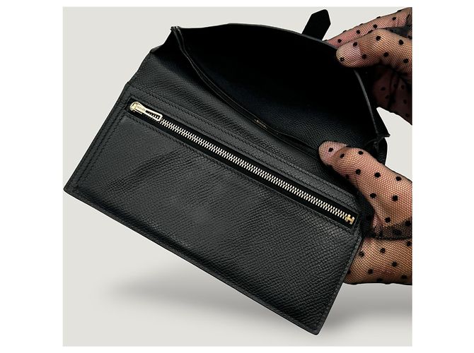 Béarn Hermès Cartera Bearn negra Negro - vista 12