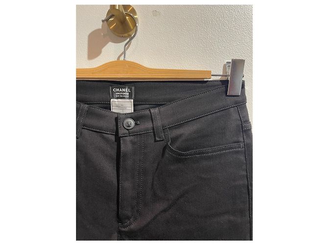 Jeans CHANEL T.FR 38 Algodón Negro - vista 2