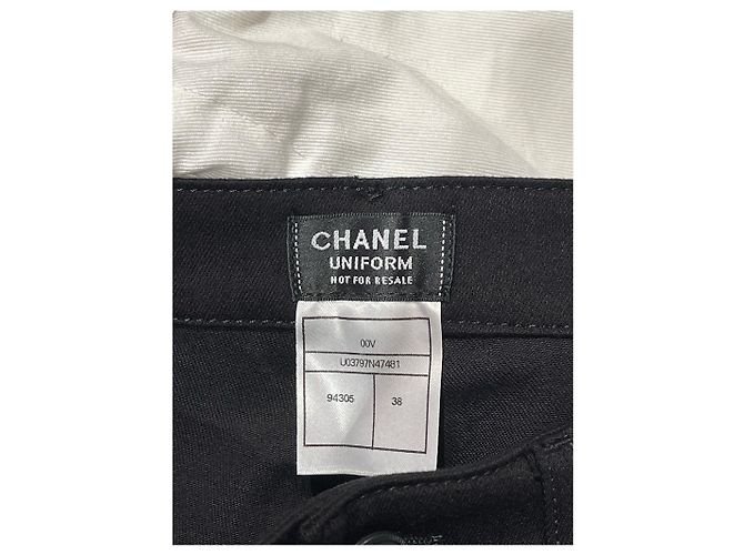 Jeans CHANEL T.FR 38 Algodón Negro - vista 4