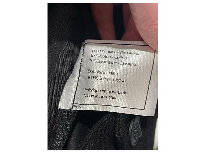 Jeans CHANEL T.FR 38 Algodón Negro - vista 5