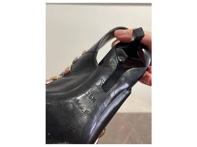 LOUIS VUITTON Absätze T.EU 36.5 Leder Schwarz - Ansicht 5