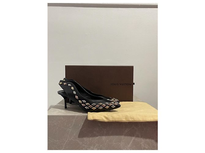 LOUIS VUITTON Absätze T.EU 36.5 Leder Schwarz - Ansicht 8