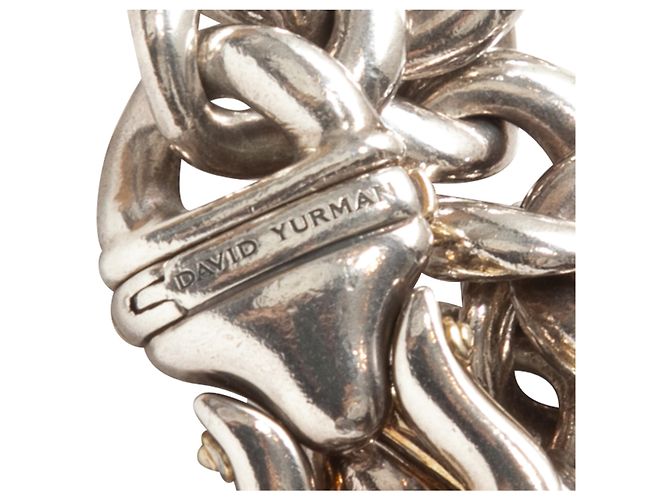 Pulsera de eslabones de cadena con hebilla David Yurman de plata de ley - vista 3