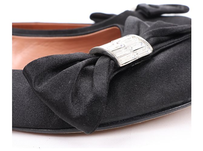 Giuseppe Zanotti Schwarze Ballerinas mit Schleife in Größe 37 EU - Ansicht 12