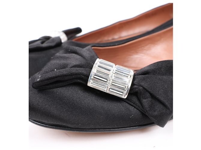 Giuseppe Zanotti Schwarze Ballerinas mit Schleife in Größe 37 EU - Ansicht 13