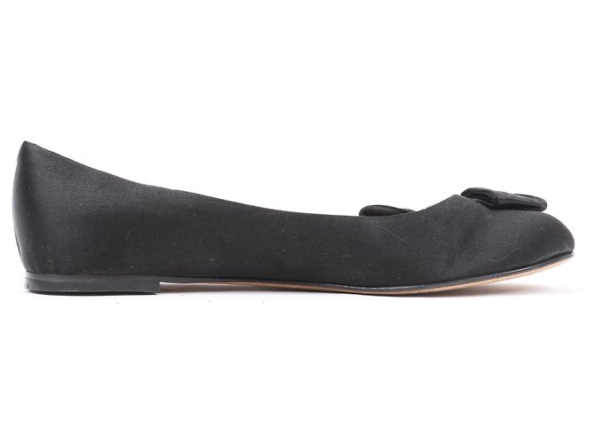 Giuseppe Zanotti Schwarze Ballerinas mit Schleife in Größe 37 EU - Ansicht 2
