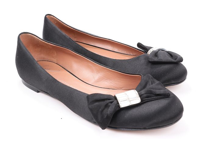 Giuseppe Zanotti Schwarze Ballerinas mit Schleife in Größe 37 EU - Ansicht 3