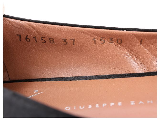 Giuseppe Zanotti Schwarze Ballerinas mit Schleife in Größe 37 EU - Ansicht 8