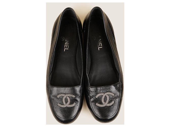 Timeless Chanel Mocassini CC 37.5 Nero - vista 2