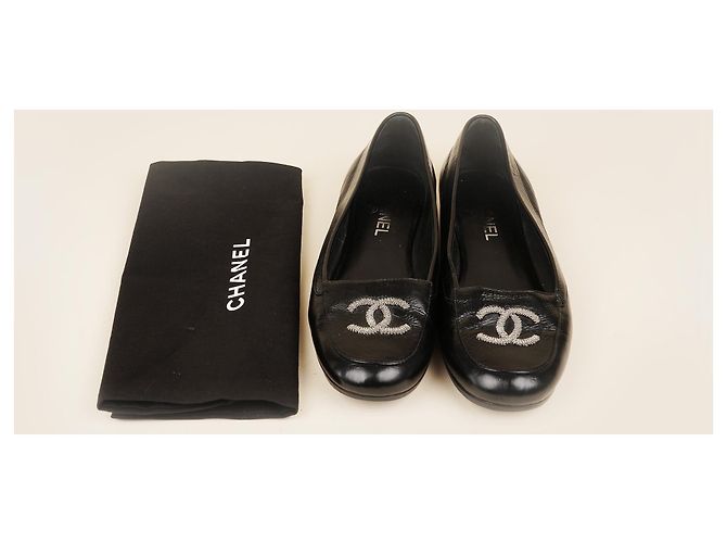 Timeless Chanel Mocassini CC 37.5 Nero - vista 6