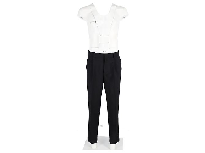 Acne Studios Suit Calças em Lã Preta Preto - vista 4