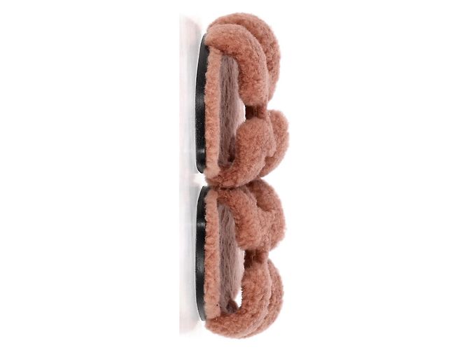 Sandali Hermès Oran in shearling rosa rosa - vista 9