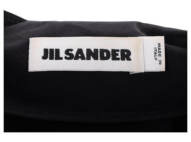 Minivestido plisado de algodón negro de Jil Sander - vista 4