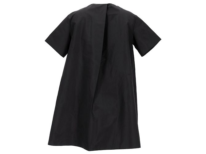 Minivestido plisado de algodón negro de Jil Sander - vista 8