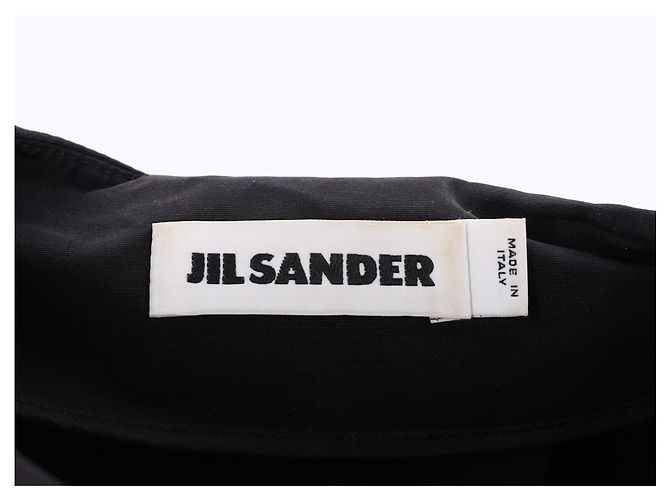 Minivestido plisado de algodón negro de Jil Sander - vista 9