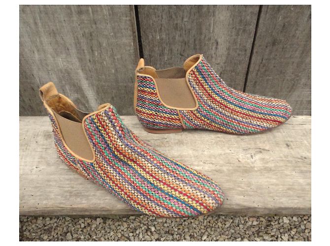 Botines Tatoosh de cuero y textil Multicolor - vista 2