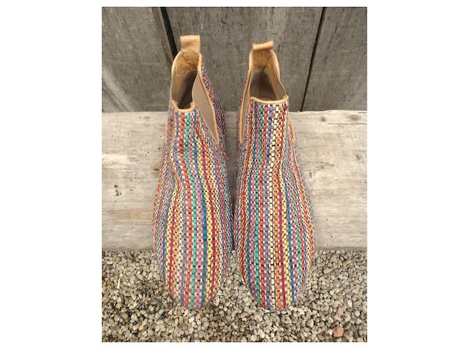 Botines Tatoosh de cuero y textil Multicolor - vista 3