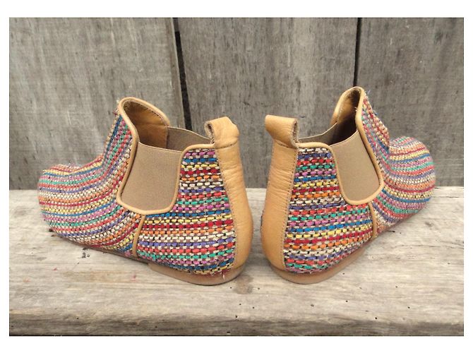 Botines Tatoosh de cuero y textil Multicolor - vista 4