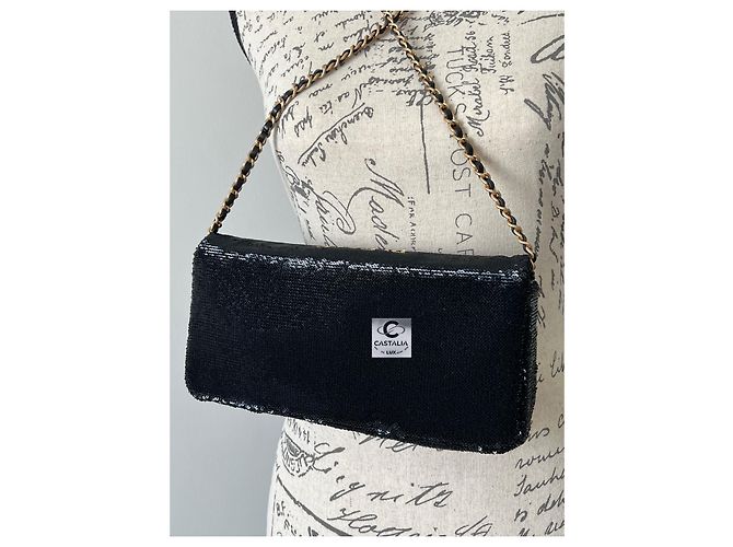 Chanel Borsa a patta con paillettes Super Rare Dare To Disturb Nero - vista 2