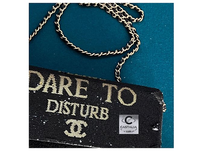 Chanel Borsa a patta con paillettes Super Rare Dare To Disturb Nero - vista 5