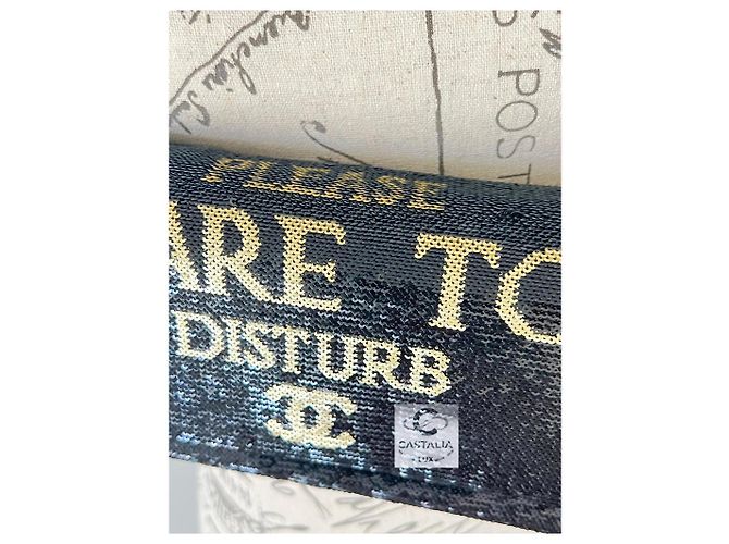 Chanel Borsa a patta con paillettes Super Rare Dare To Disturb Nero - vista 9